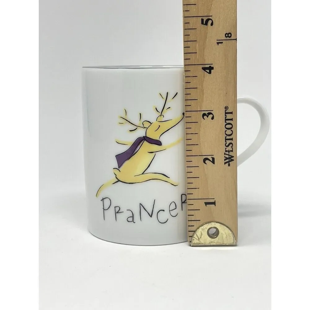 Pottery Barn Reindeer Prancer Christmas Coffee Cocoa Cup Mug 4” Replacement